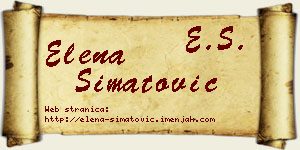 Elena Simatović vizit kartica
